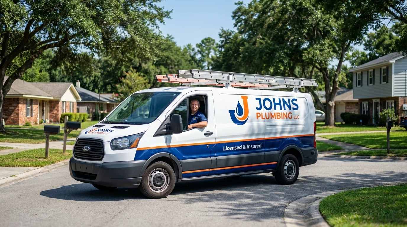 Johns Plumbing LLC service van in Saint Albans, WV